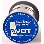 WBT-0820 silver solder, 0.8mm, per meter